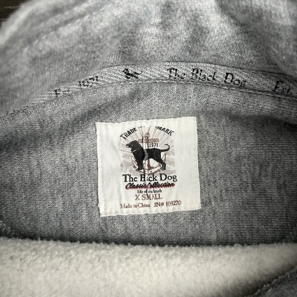 The Black Dog Mock Neck Heavyweight Oversized Sweatshirt Gray XS Martha Vineyard - Picture 4 of 9